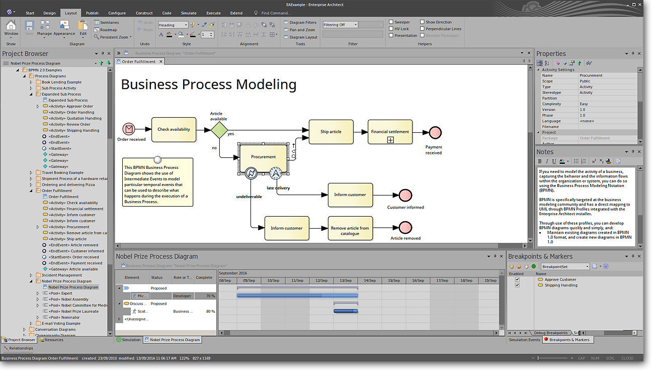 Enterprise Architect: High Value, End-To-End Modeling - Business Process Modeling